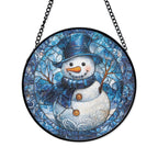 Snowman Stained Glass Suncatcher – Christmas Decor