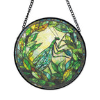 Praying Mantis Stained Glass Suncatcher – Nature-Inspired Insect Window Art