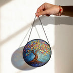 Tree of Life Stained Glass Suncatcher – Colorful Nature-Inspired Window Decor