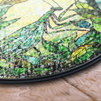 Praying Mantis Stained Glass Suncatcher – Nature-Inspired Insect Window Art