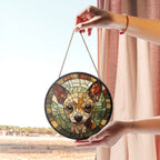 Chihuahua Stained Glass Suncatcher – Dog Lover Decor