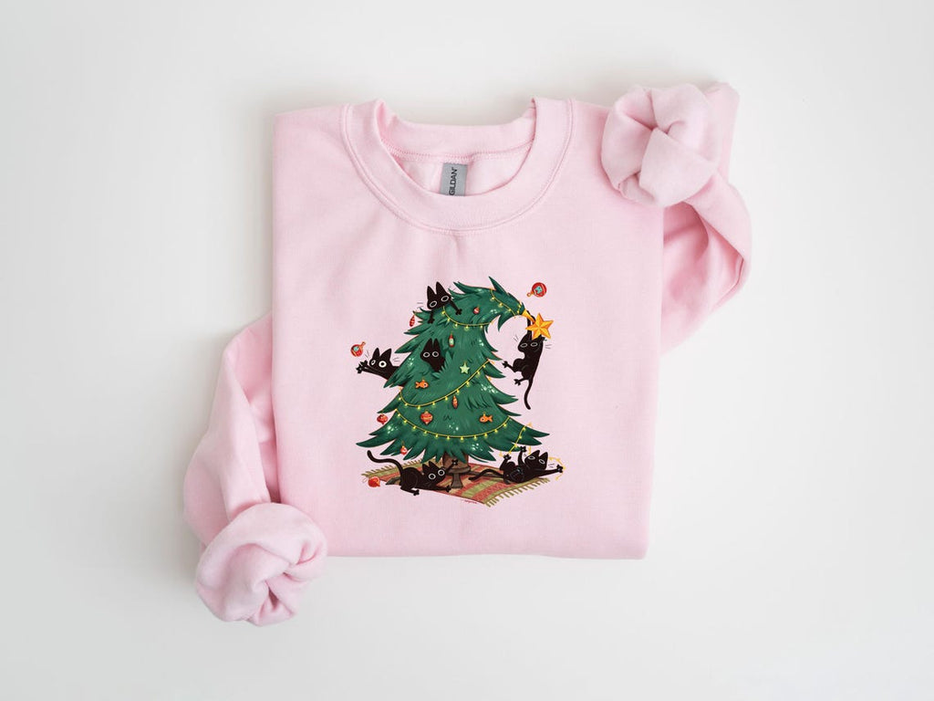 Funny Christmas Cat Sweatshirt “ Happy Cat Year - 3