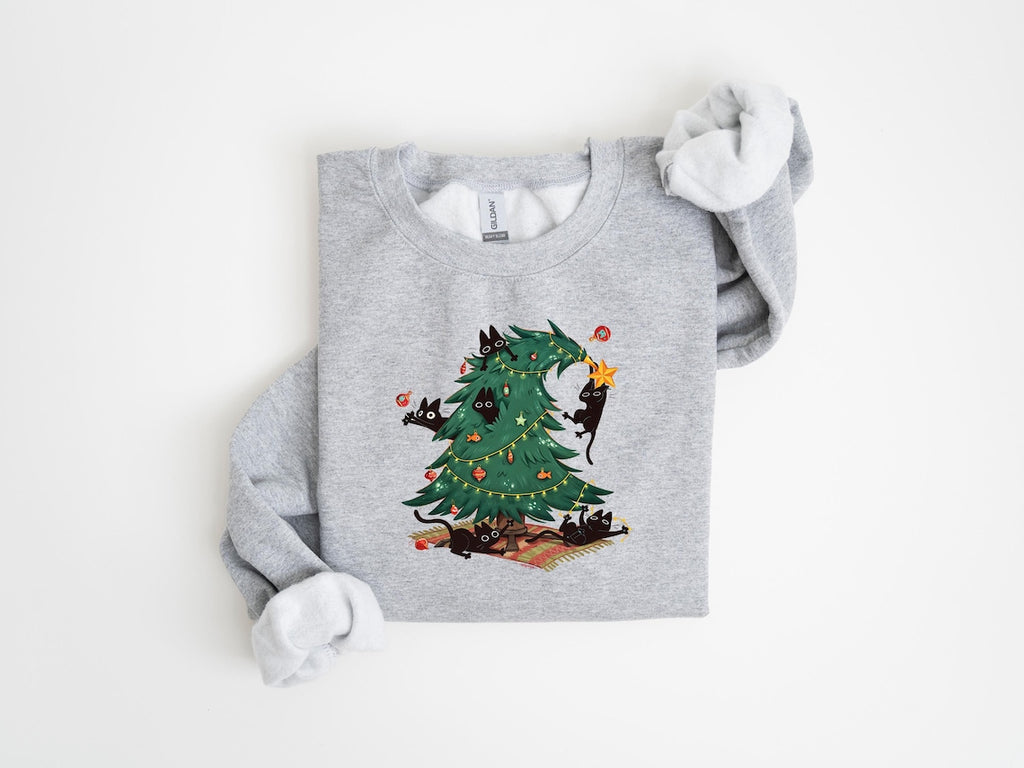 Funny Christmas Cat Sweatshirt “ Happy Cat Year - 2