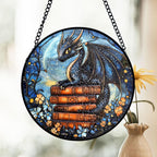 Dragon Stained Glass Suncatcher – Celestial Fantasy Window Hanging