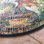 Dragon Stained Glass Suncatcher – Book Lover Decor