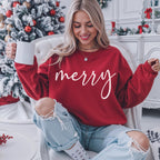 Merry Christmas Cozy Holiday Sweatshirt - 1