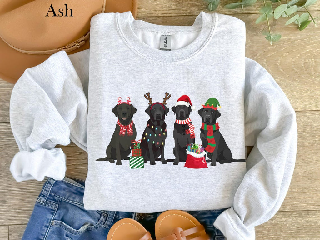Christmas Black Lab Dog Mom Sweatshirt - 1