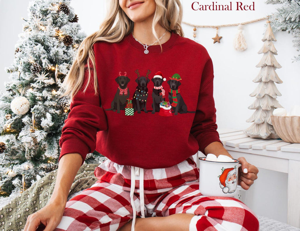 Christmas Black Lab Dog Mom Sweatshirt - 2