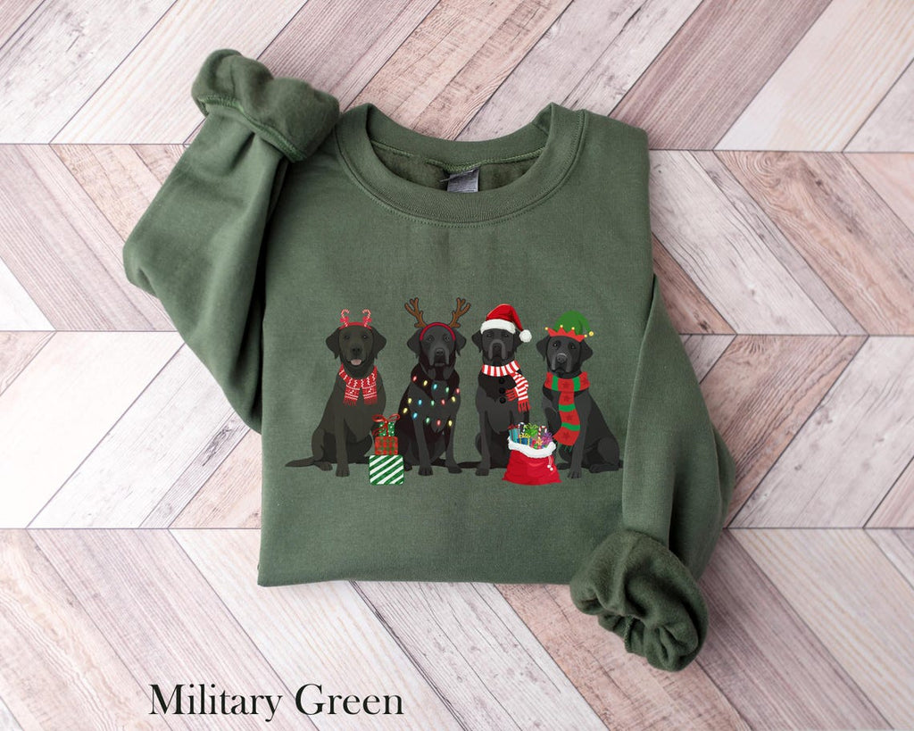 Christmas Black Lab Dog Mom Sweatshirt - 4