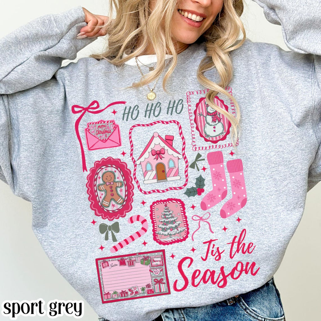 Pink Tis the Season� Christmas Sweatshirt - 1