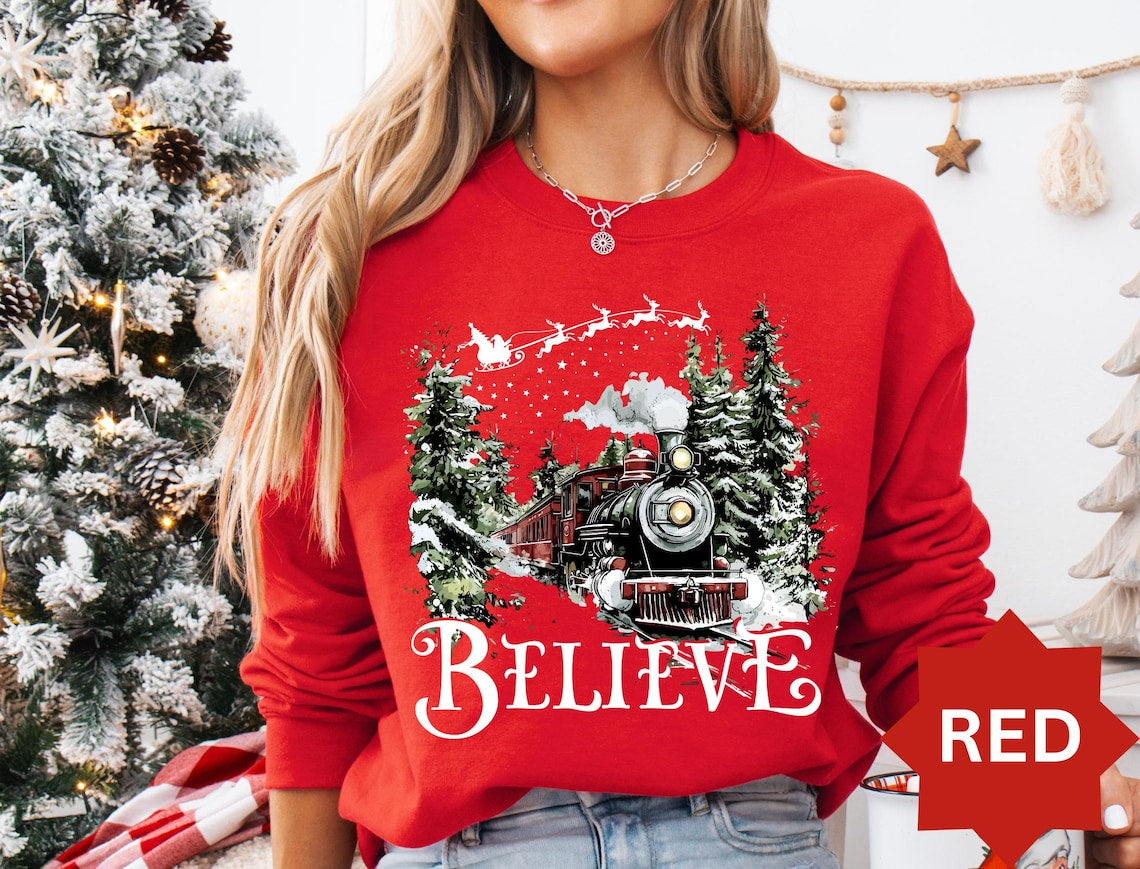 Polar Express Believe Christmas Sweatshirt - 2