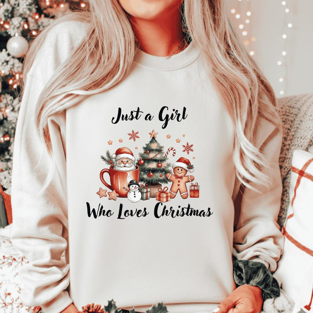 Just a Girl Who Loves Christmas Sweatshirt - 3