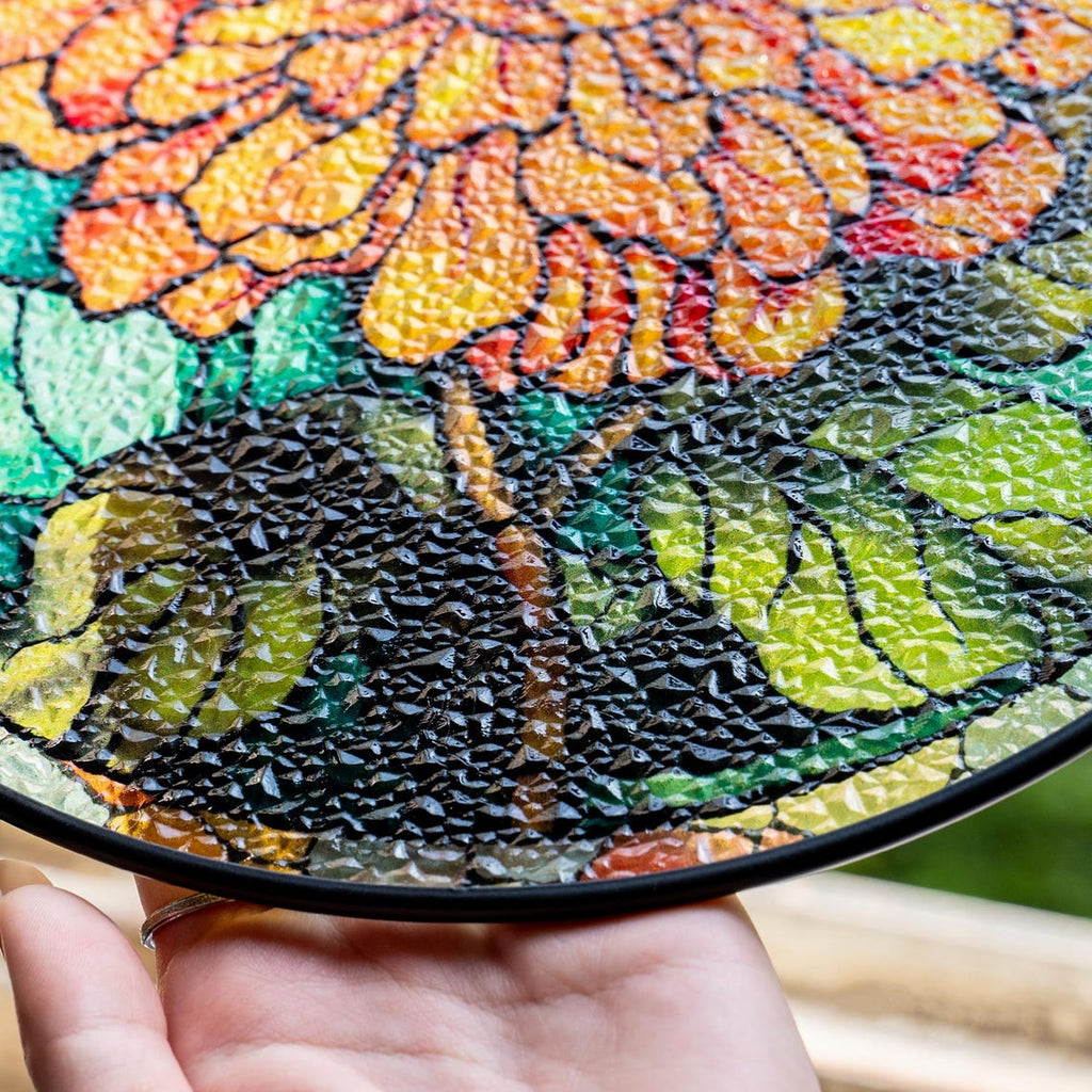 Personalized Birth Month Flower Stained Glass Suncatcher - 4