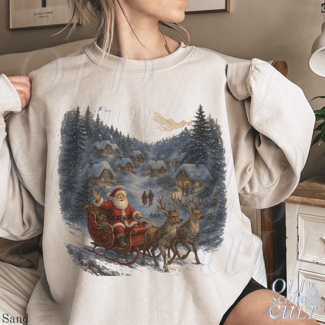 Retro Santa Vintage 90s Christmas Sweatshirt - 4