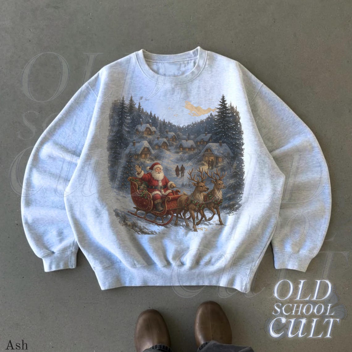 Retro Santa Vintage 90s Christmas Sweatshirt - 1