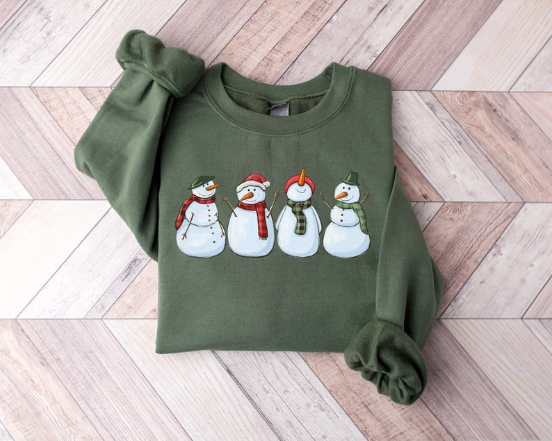 Cute Snowman Christmas Sweatshirt - 1