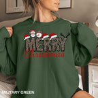 Leopard Print Merry Christmas Sweatshirt - 4