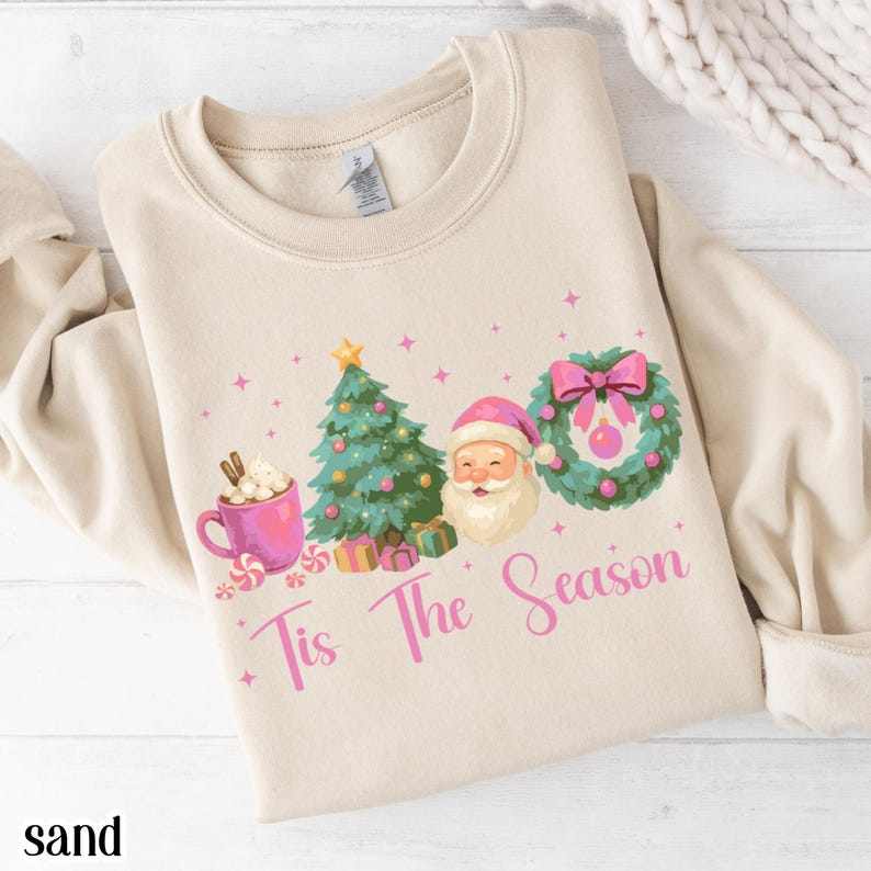 Pink Santa ™Tis the Season Sweatshirt - 3