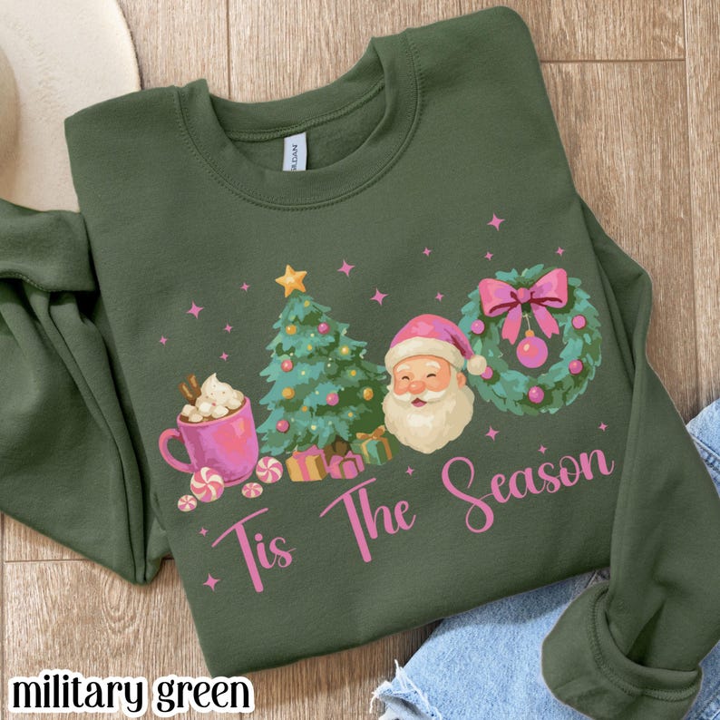 Pink Santa ™Tis the Season Sweatshirt - 2