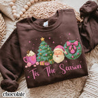 Pink Santa ™Tis the Season Sweatshirt - 1