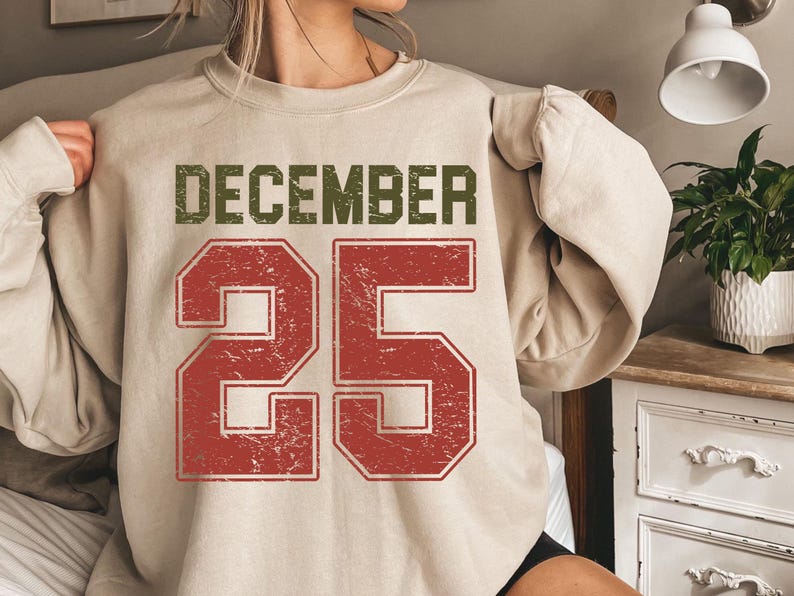 Vintage December 25 Christmas Sweatshirt - 3