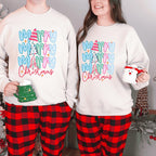 Merry Merry Merry Christmas Retro Sweatshirt - 4