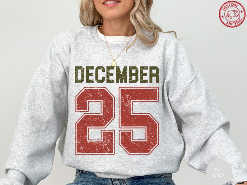 Vintage December 25 Christmas Sweatshirt - 2