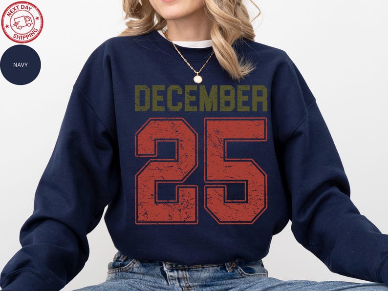 Vintage December 25 Christmas Sweatshirt - 4
