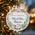 Our First Christmas as Mr & Mrs Ornament 2025 - 1