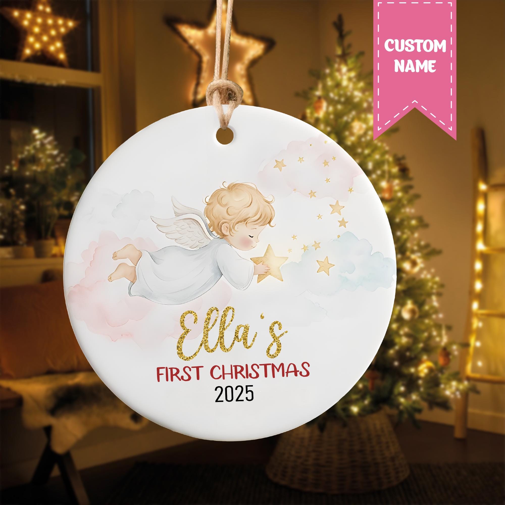Baby’s First Christmas Name Ornament 2025 - 1