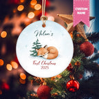 Baby’s First Christmas Woodland Fox Ornament - 1