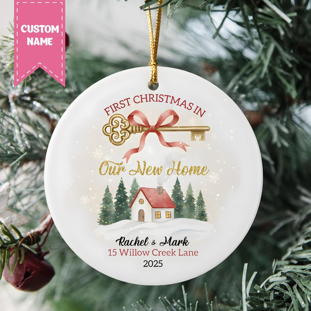 Personalized New Home Address Ornament 2025 - 1