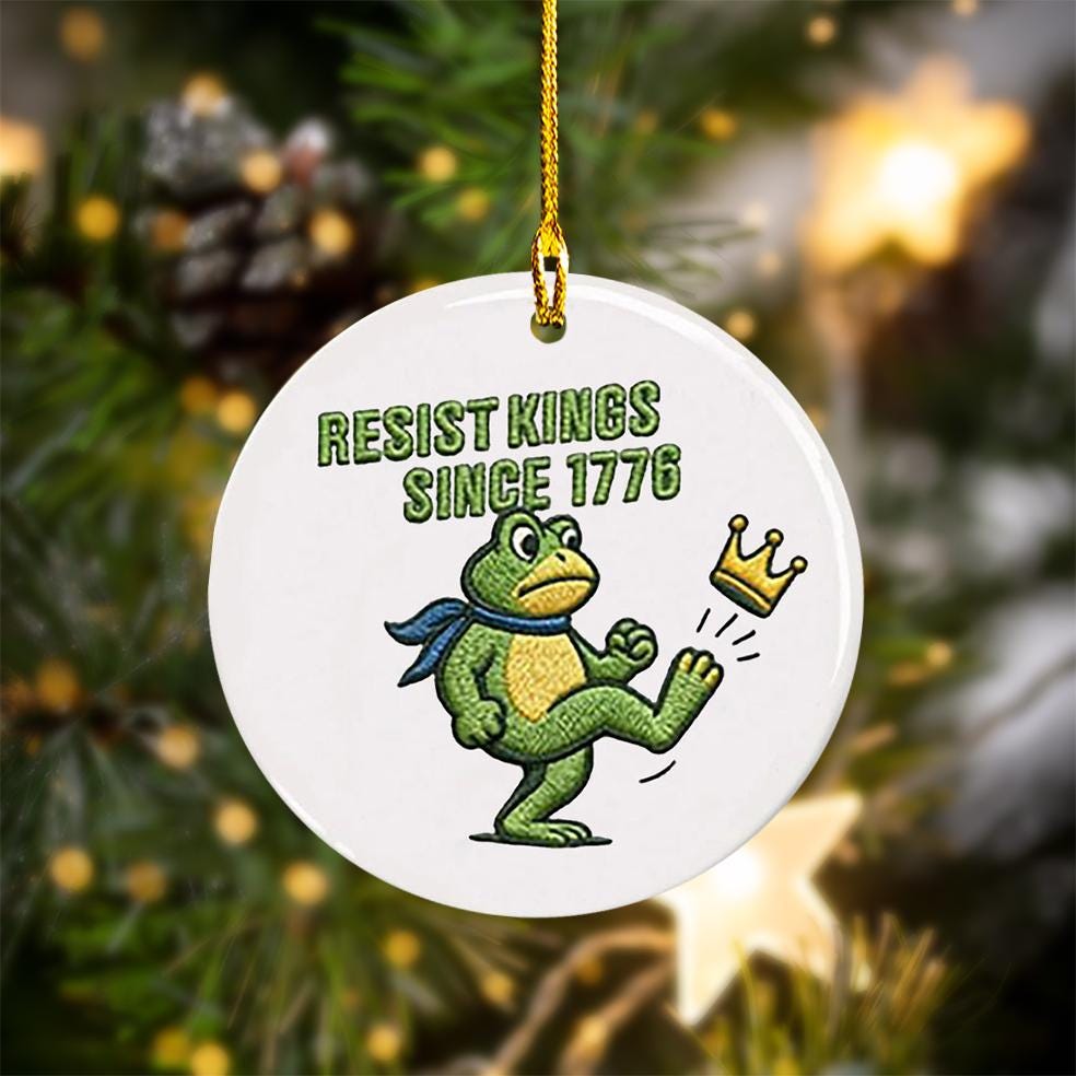 Resist Kings Since 1776 Frog Ornament - 1