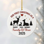 Family of Three First Christmas Ornament 2025 - 1