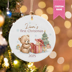 Baby’s First Christmas Teddy Bear Ornament 2025 - 1