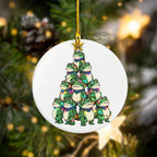 Funny Frog Christmas Ceramic Ornament - 1