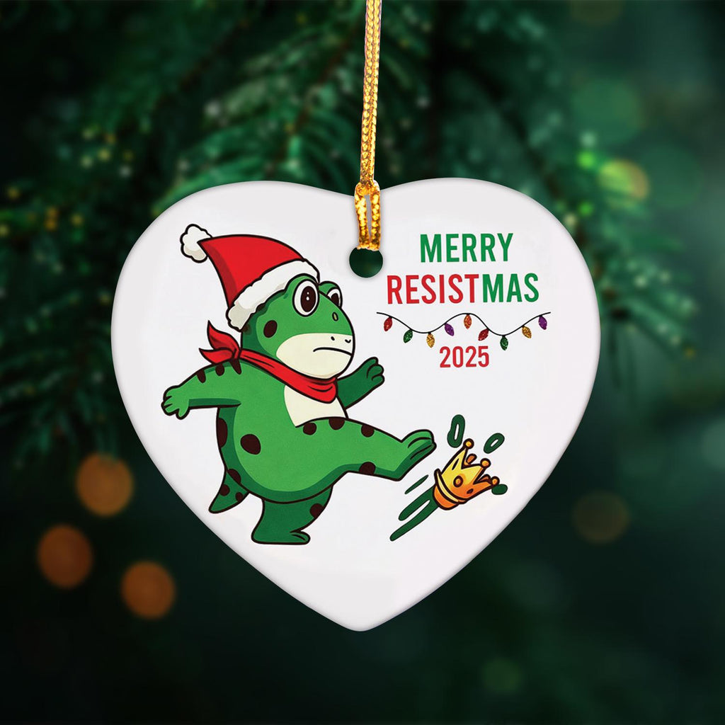 2025 Resistsmas Frog Heart Ornament - 1
